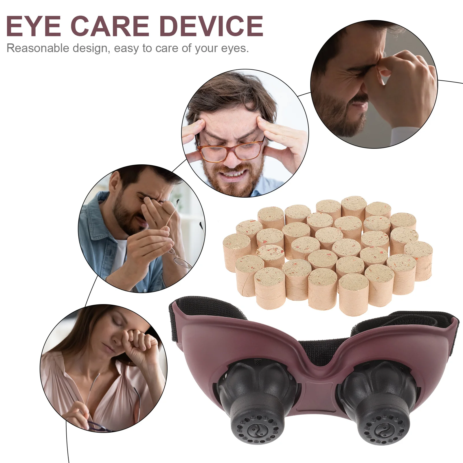 

1 Set Moxa Care Device Lightweight Portable Massager For Home Salon Use Eye Moxibustion Tool Eye Care Instrument Moxibustion