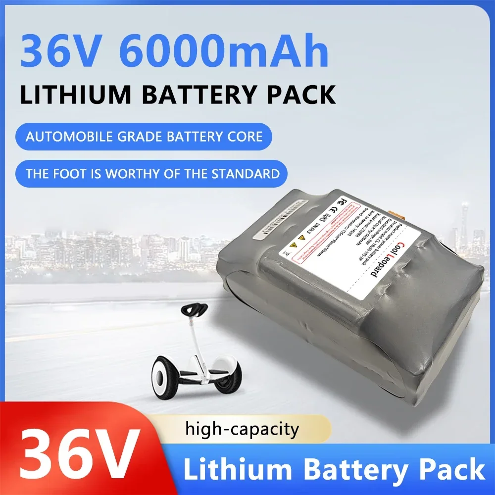 

18650 10S2P 36V 6000mAh Lithium Battery Pack,for Electric Self Balancing Scooter HoverBoard Unicycle Rechargeable Battery