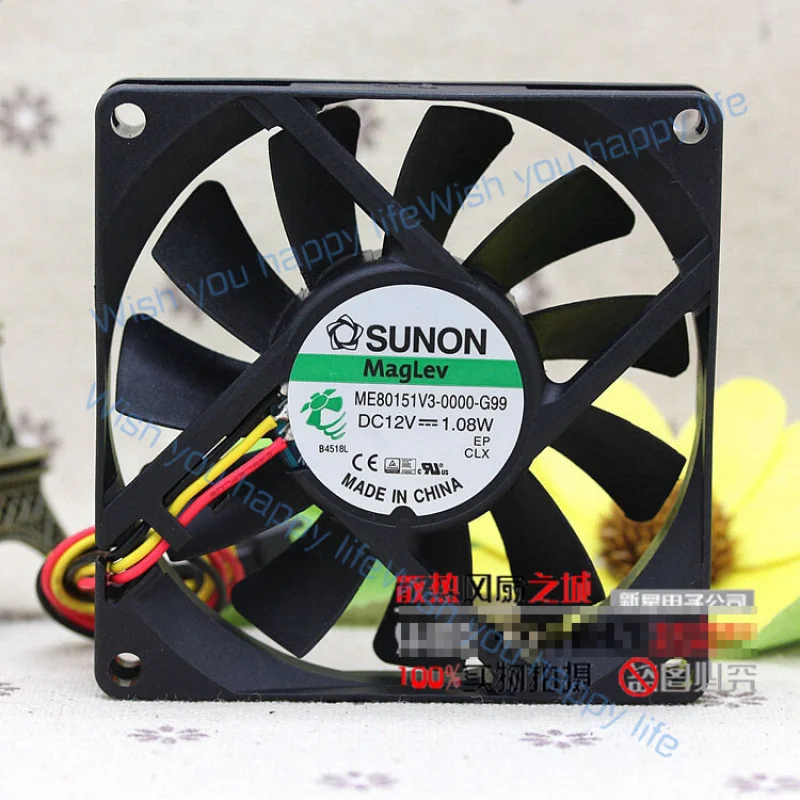 L... for  SUNON ME80151V3-0000-G99 8015 12V 1.08W 8CM Cooling Fan 3pin
