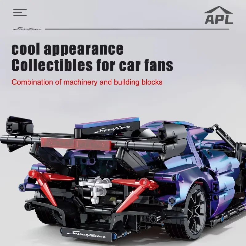 Technical Racing Sport Car Model Building Block City Mechanical Speed Vehicle Supercar Bricks Puzzle Toy Kid Adult birthday Gift