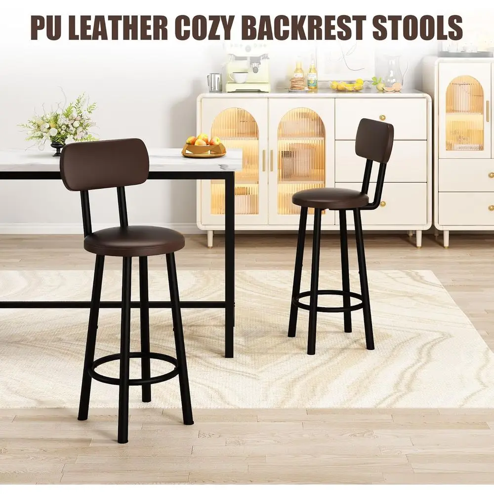 Conjunto de jantar branco de 3 peças para espaço pequeno com 47 mesas retangulares e 2 bancos de couro PU para apartamento, cozinha ou sala de estar