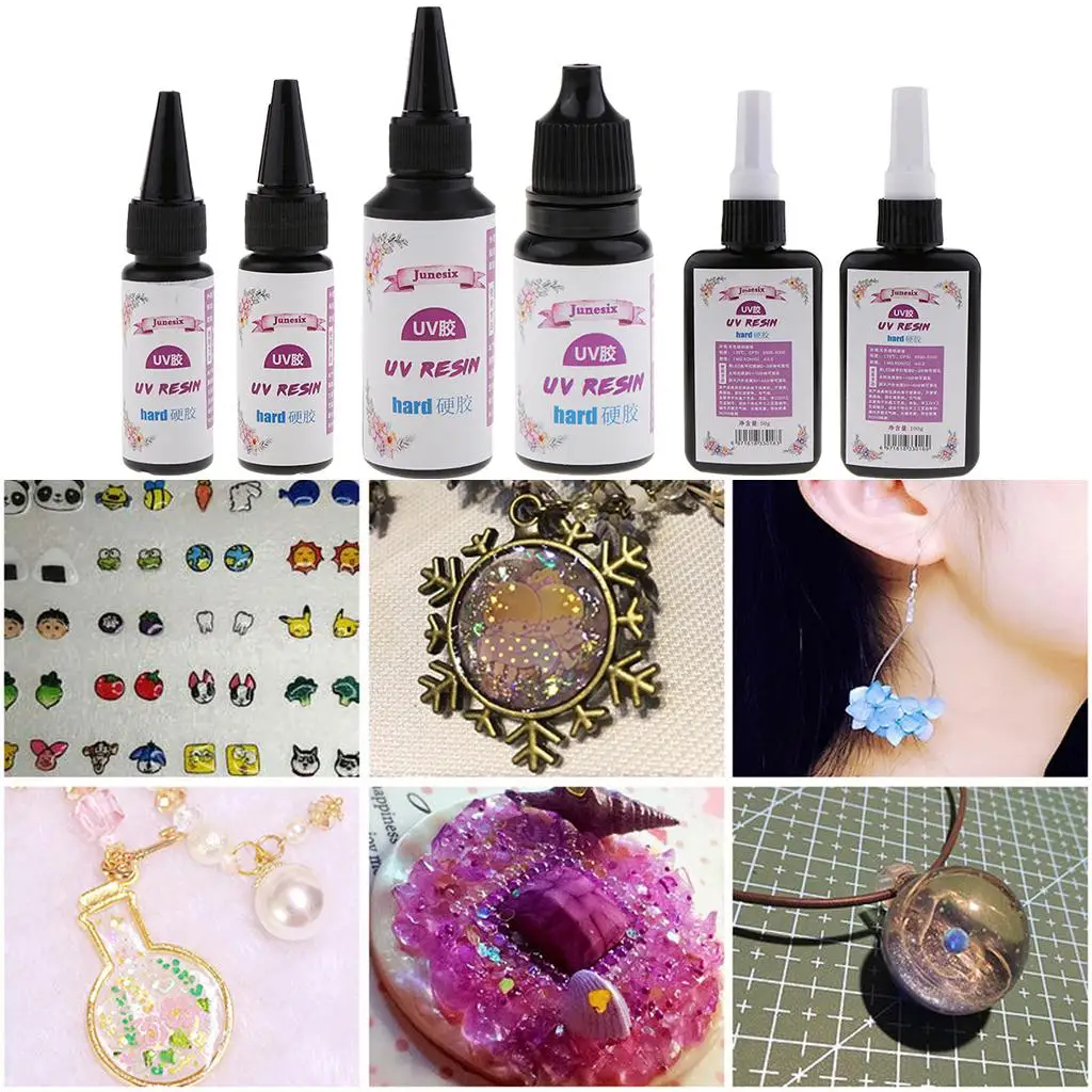 

20-100g Clear Epoxy Resin Sunlight Activated for Jewelry Making Crafts