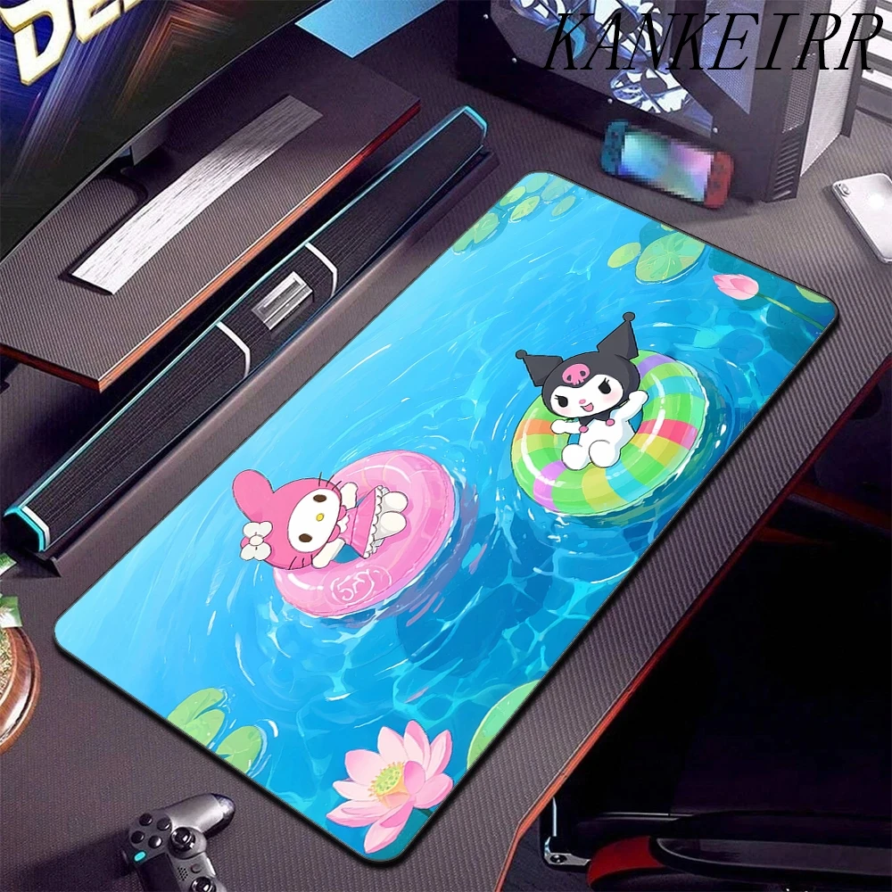 Alfombrilla de ratón Xxl de goma Natural, alfombrilla de ratón de Anime Kuromi, alfombrilla de ratón para juegos, alfombrilla grande para escritorio, accesorios de oficina, alfombrilla de escritorio de velocidad de 90x40cm