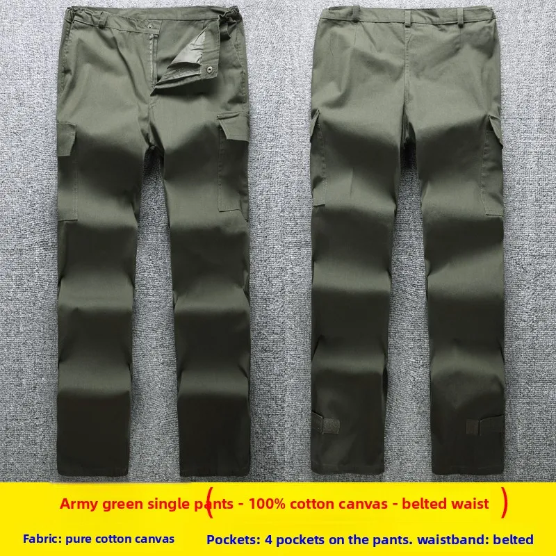 

plus Size Men's Work Pants Pure Cotton Wear Resistant Loose Fit Spring Autumn Workwear Uniforms Industrial Factory Outfit