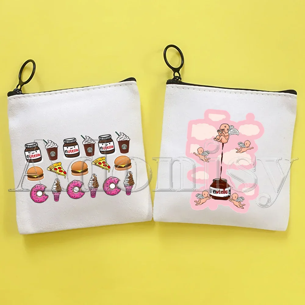 Nutella Schattige Cartoon Print Canvas Tas Ontwerp Canvas Eenvoudige En Modieuze Opbergtas