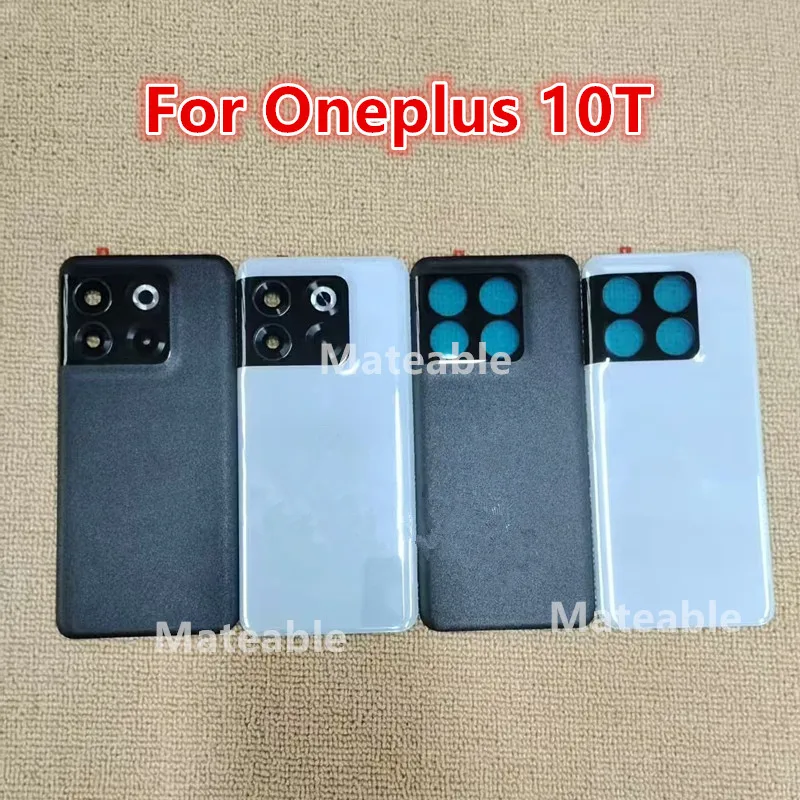 Корпус Oneplus10T для Oneplus 10T One Plus 6,7 дюйма, стеклянная задняя крышка аккумулятора, ремонт, замена задней крышки дверного телефона + объектив камеры