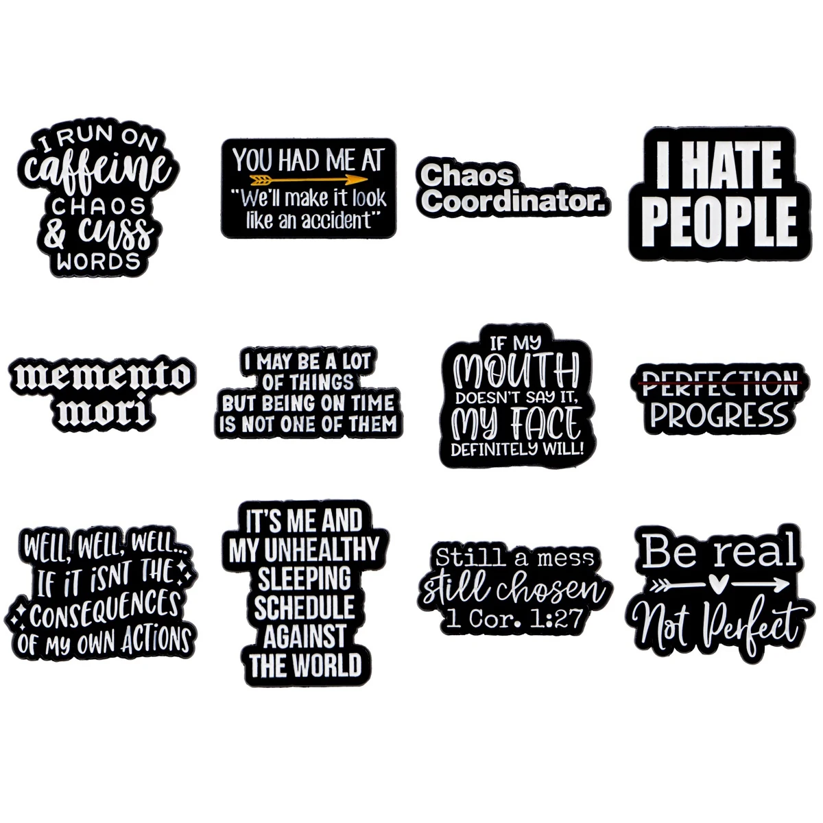 I hate people Enamel Pin Sarcastic Quotes Brooch For Coat Women's Brooches Fashion Lapel Badges Jewelry Gift for Friends