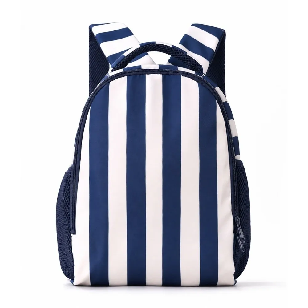 Fashionable Korean-style Striped Backpack Preppy Style Color-blocked Large Capacity School Bag Cute Waterproof Rainbow Backpack