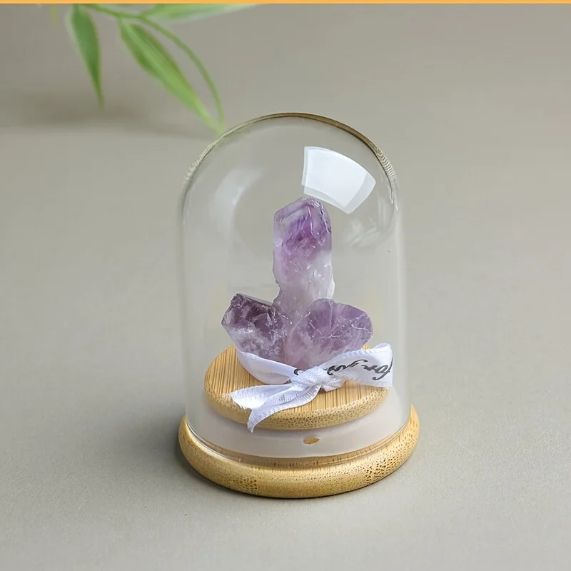 One Piece of Natural Crystal Raw Stone Citrine Amethyst Crystal Tooth Crystal Cluster Wishing Bottle Ornament desktop Miniature
