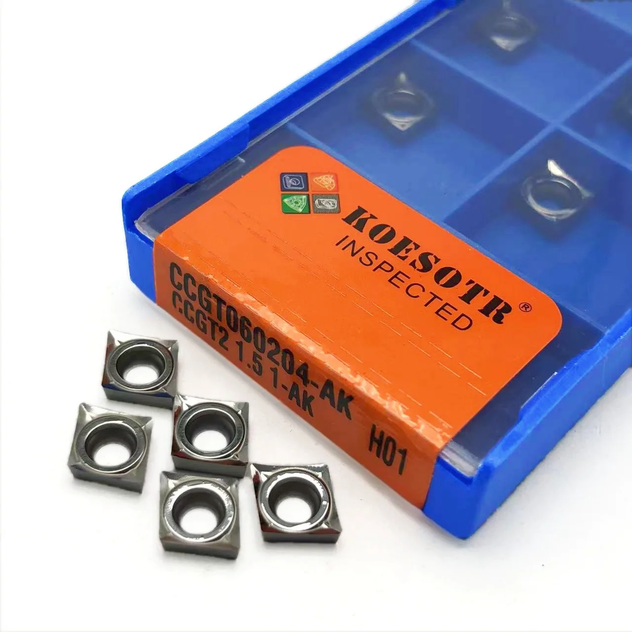 CCGT060204 알루미늄 커터 블레이드, CCGT 060204 절삭 공구, 절삭 공구 인서트 CNC 공구, AL + TIN 합금 목재, 08 AK H01, 10 개
