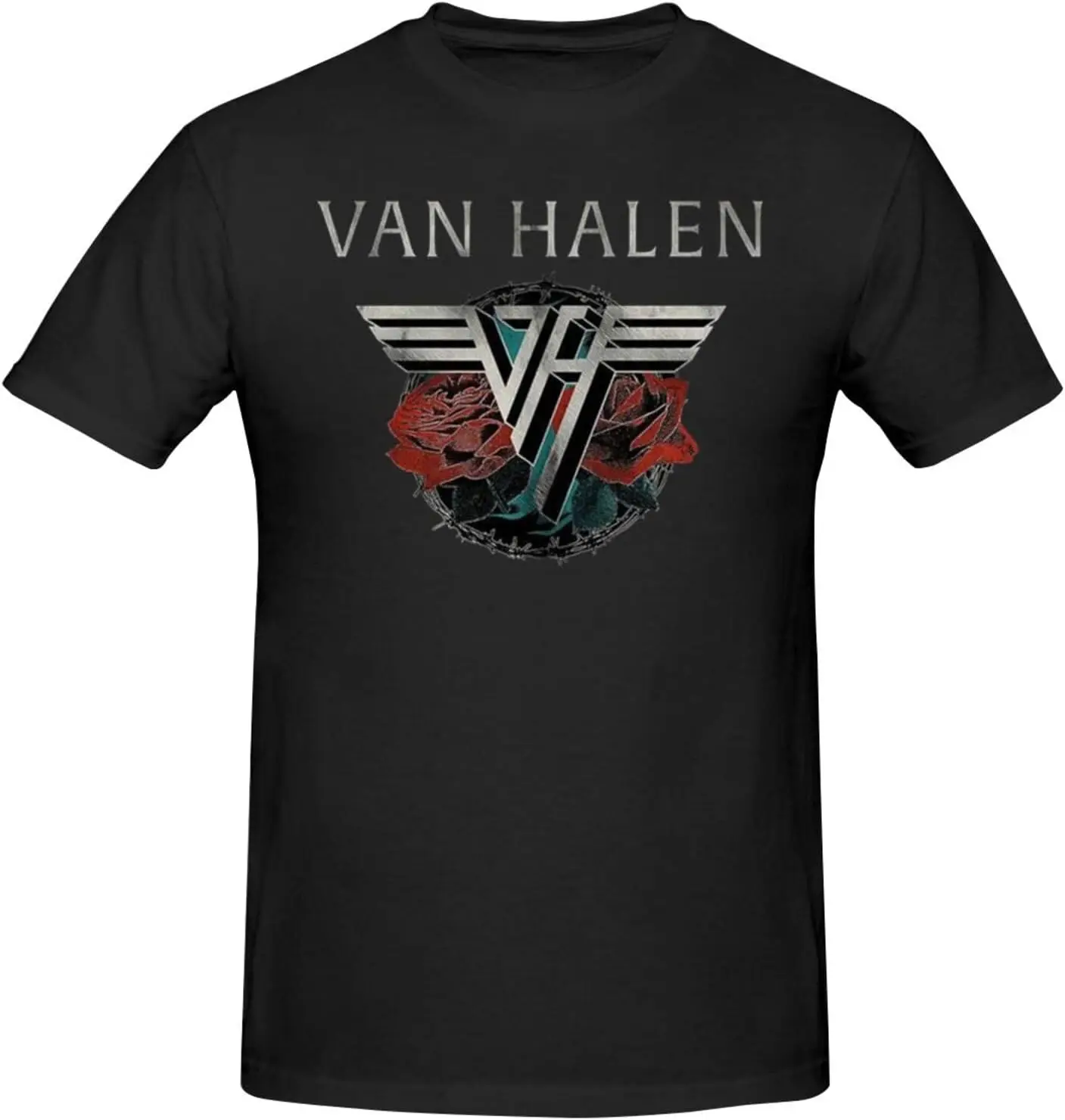 

Van.1986 Halen Vintage T Shirts Woman Men Crew Neck Short Sleeve Cott