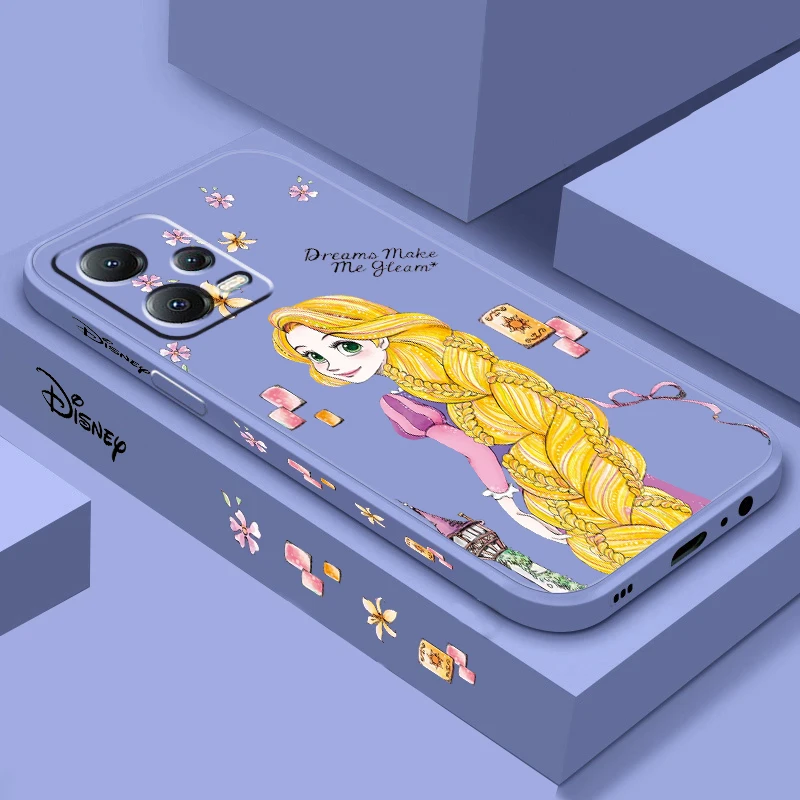 Princess Tangled Rapunzel Liquid Left Rope For Xiaomi Redmi Note 12 12S 12R 11 11T 11S 10 10S 9 8 8T Pro Plus 5G Phone Case