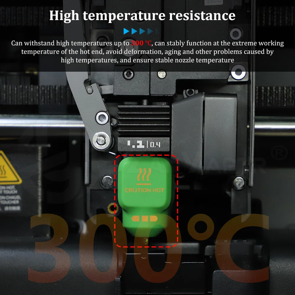لقطع غيار جوارب السيليكون Bambu Lab P2S Hotend باللون الأسود والأخضر لملحقات Pinter ثلاثية الأبعاد #5