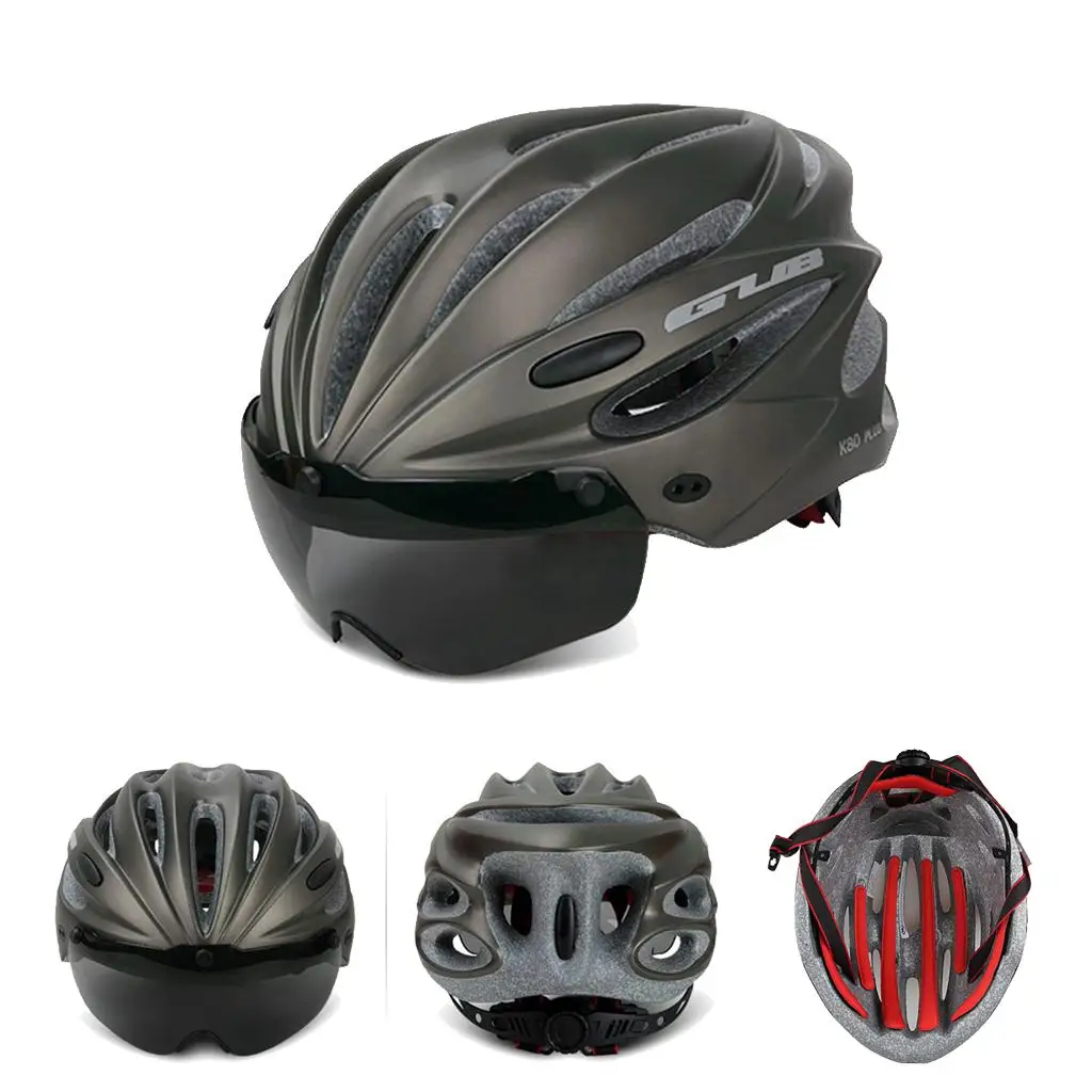 Adult Cycling Bike Helmet with Detachable Goggles for Road Cycling