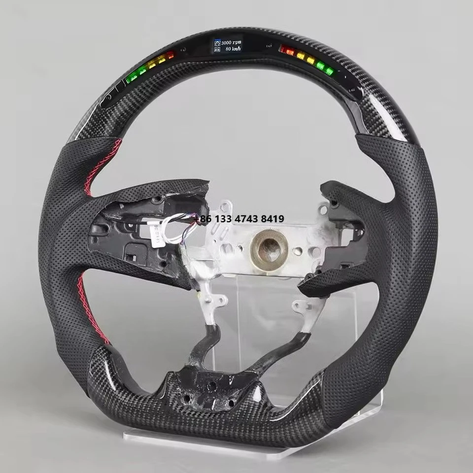 

10 R Fk1 Fk8 Steering Wheel 2016-2021 Wholesale Custom Sport Light Emitting Diode Carbon Fiber Steering Wheel