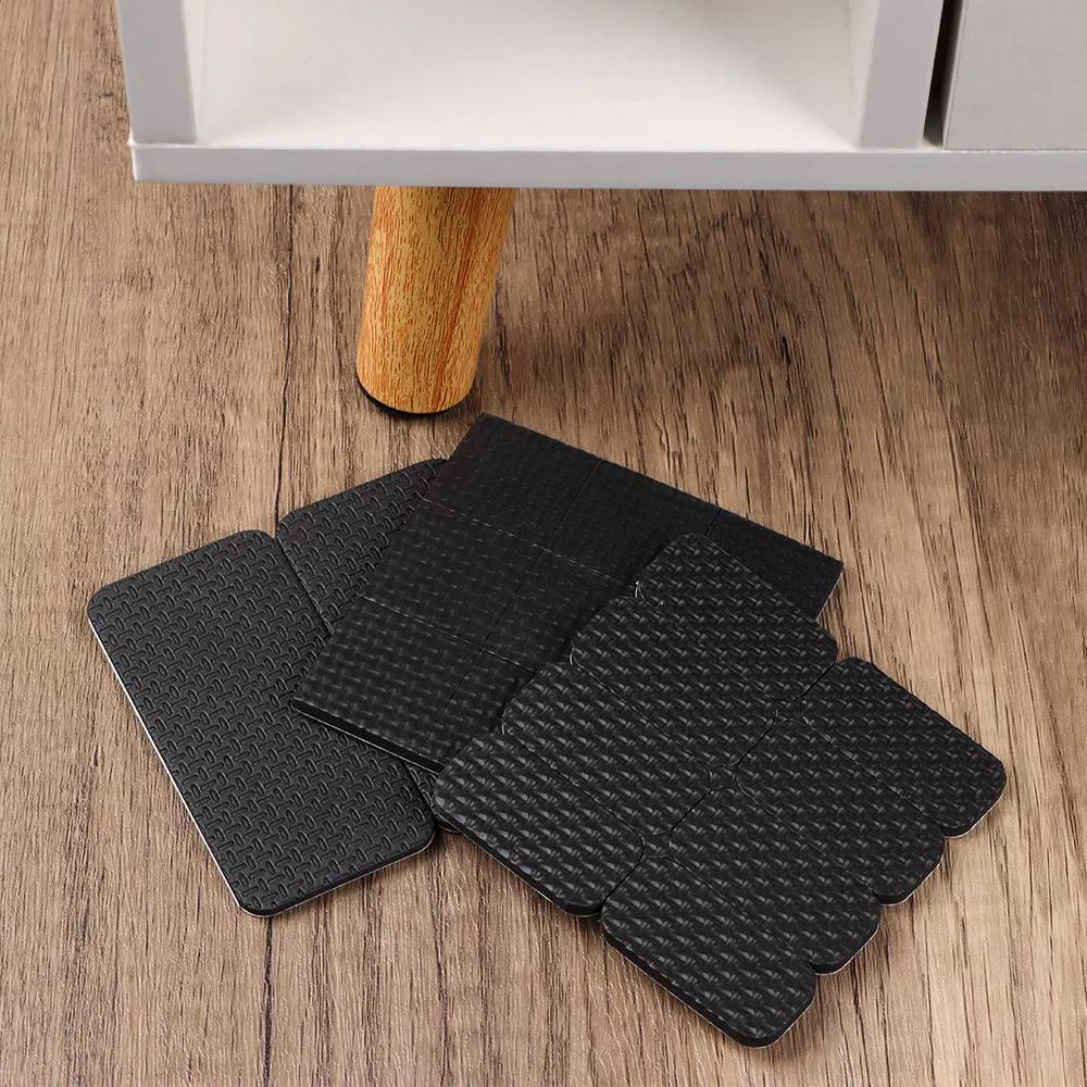 1/2/4/6/8/9/10Pcs Rubber Pads For Chair Legs Anti Slip Mat Bumper Damper Mute Square Self Adhesive Table Feet Floor Protector