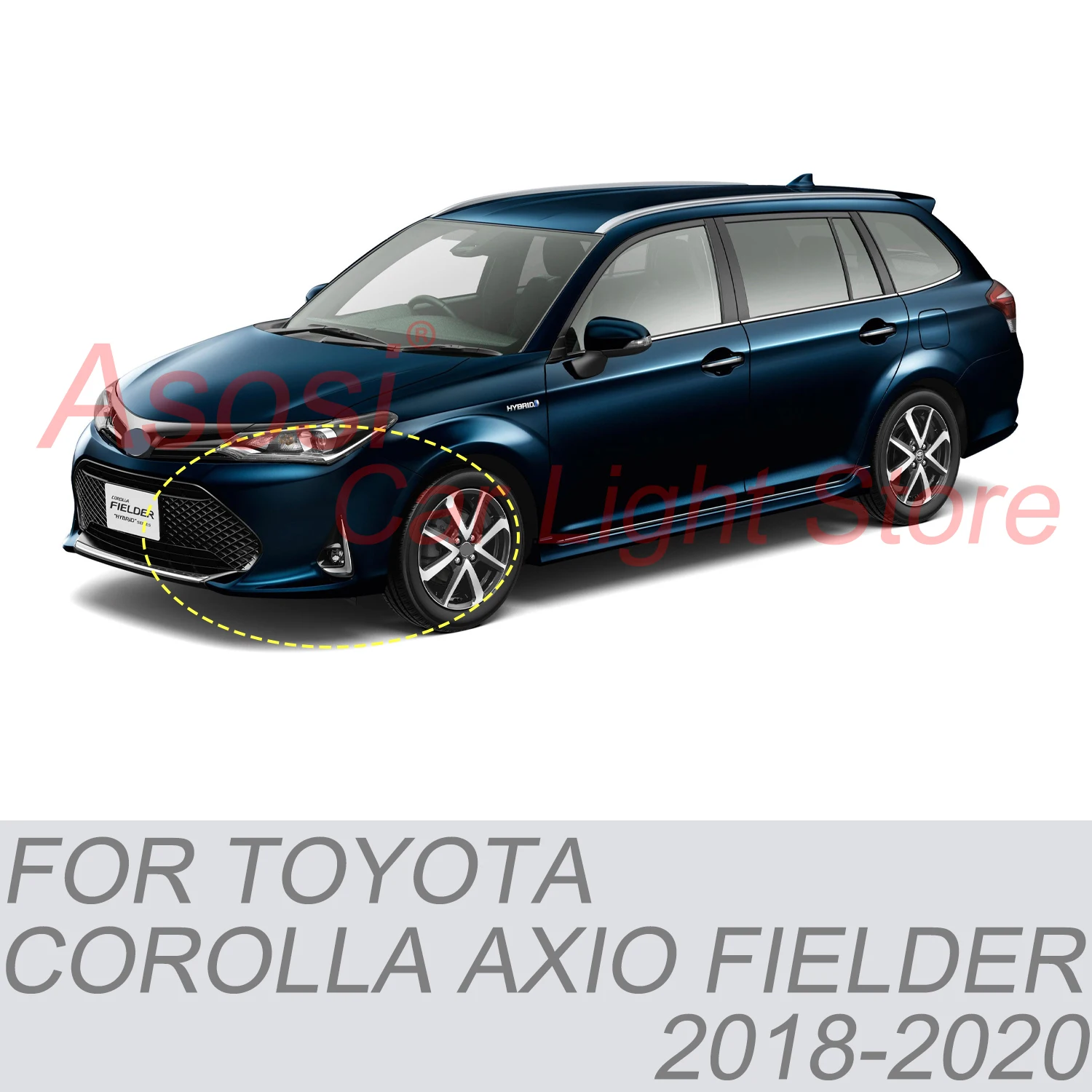 Front Bumper Fog Lights Frame Bezel Trim Cover For Toyota Corolla Axio Fielder 2018 2019 2020 Right + Left Side Chrome