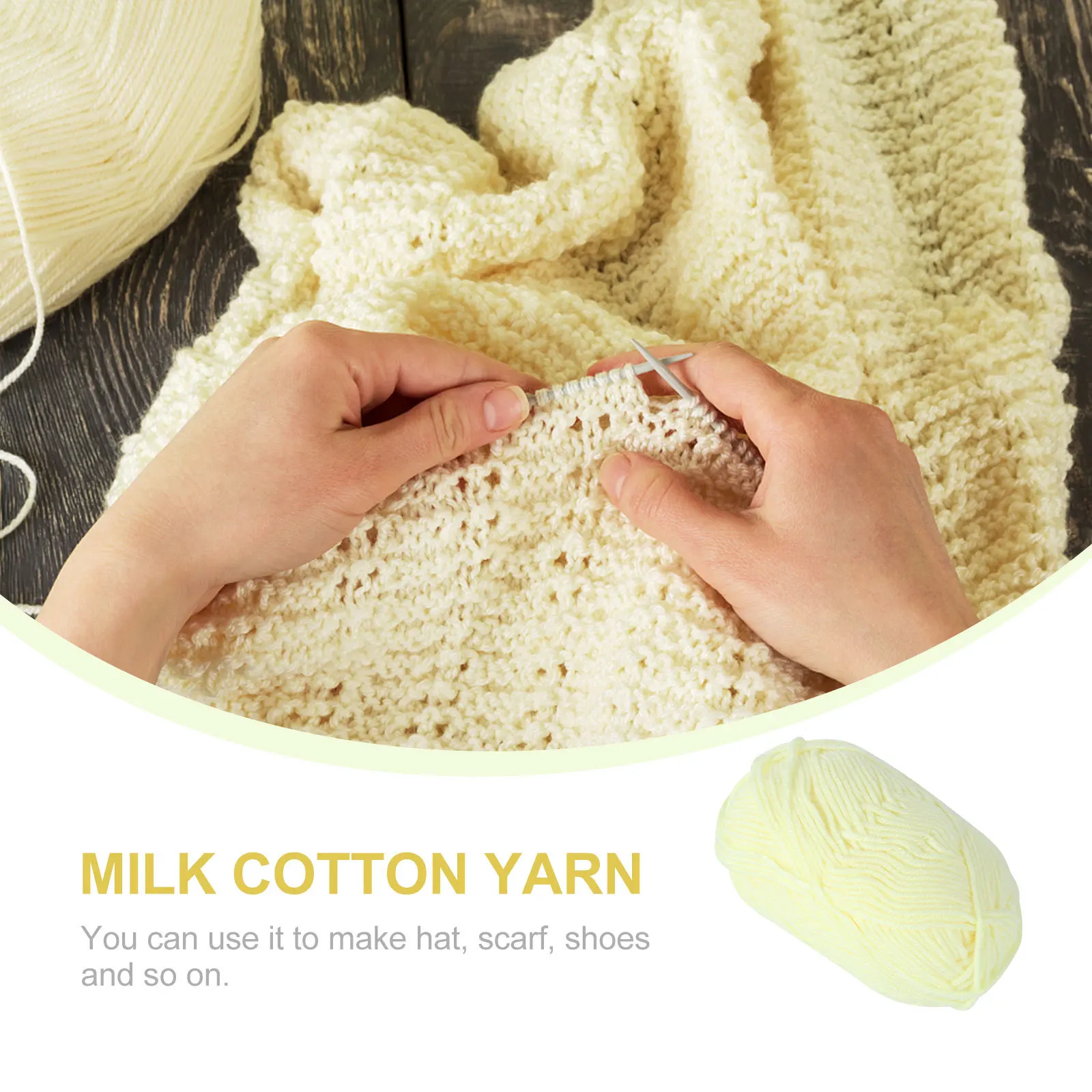 

Cyan 50g Milk Cotton Yarn Soft Warm for Knitting Crochet Hats Scarves Sweaters DIY Milk Cotton Yarn Knitting Accessories