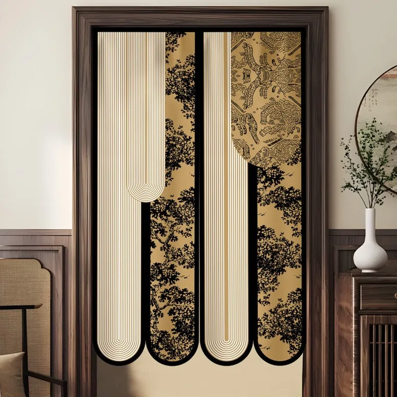 

Fallen leaves Wave door curtain Bedroom room Household tea room Anti-peeping partition curtain