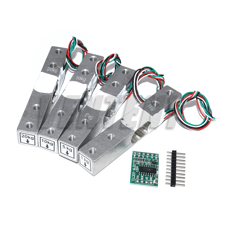 HX711 Load Cell 1KG 2KG 5KG 10KG 20KG AD Module Weight Sensor Electronic Scale Aluminum Alloy Weighing Pressure Sensor