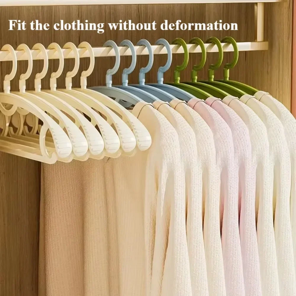 5pcs Adult Wide Shoulder Thickened Non-slip Clothes Hanger Household Clothes Rack Clothes Drying Rack Plastic Clothes Hanger