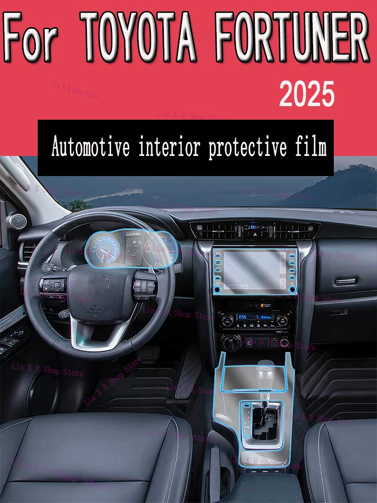 

For TOYOTA FORTUNER 2025 Gearbox Panel Navigation Screen Automotive Interior TPU Protective Film Cover Anti-Scratch Sticker