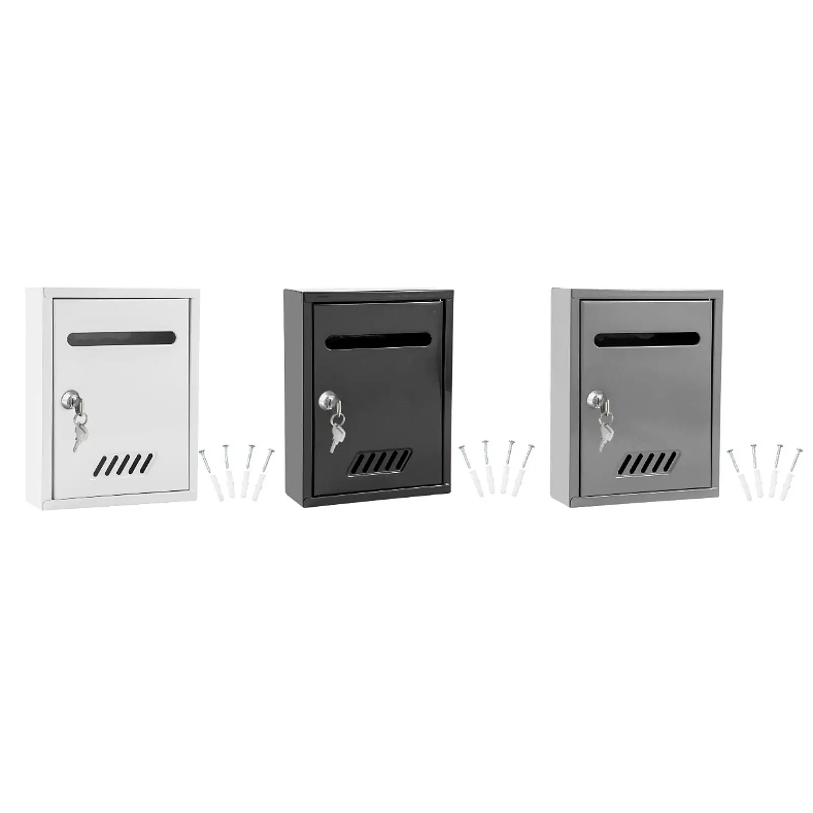 Wall Mount Mailbox Letter Box Iron Post Box for House External Outdoor Gate