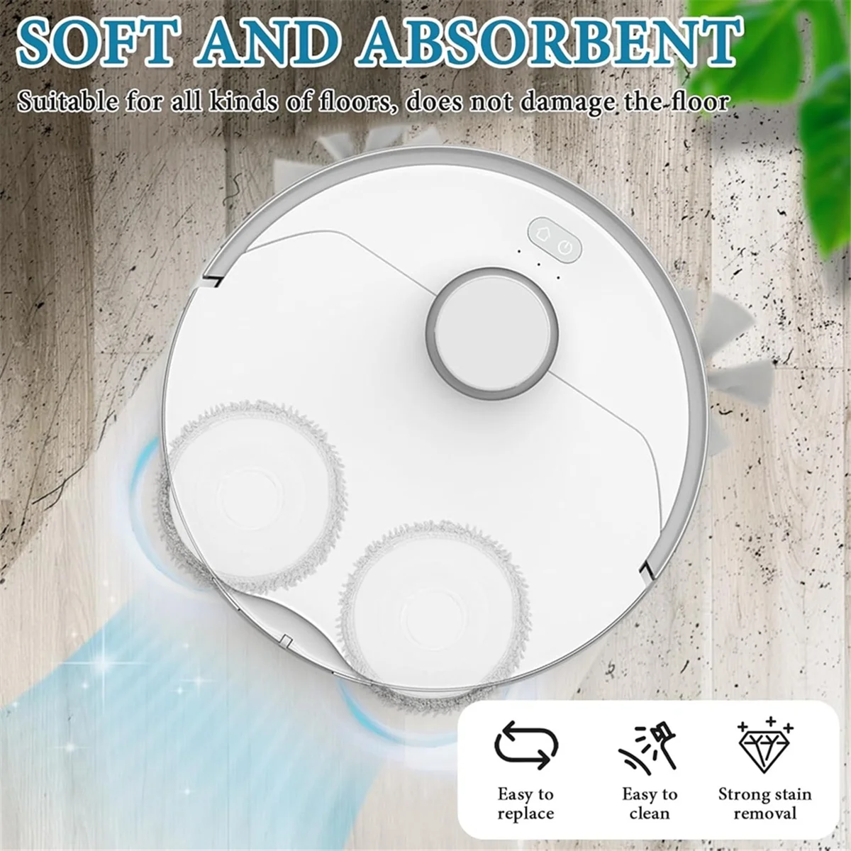 ロボット掃除機用モップパッド,交換部品,Roborock q revo,qrevo pro,qrevo s,qrevo curv,qrevo maxv