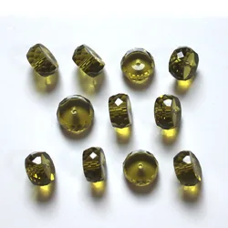 StreBelle Brown Multicolor 4*8mm 200pcs Round Austria Faceted Crystal Glass Bead Loose Spacer Colun Beads for Jewelry Making
