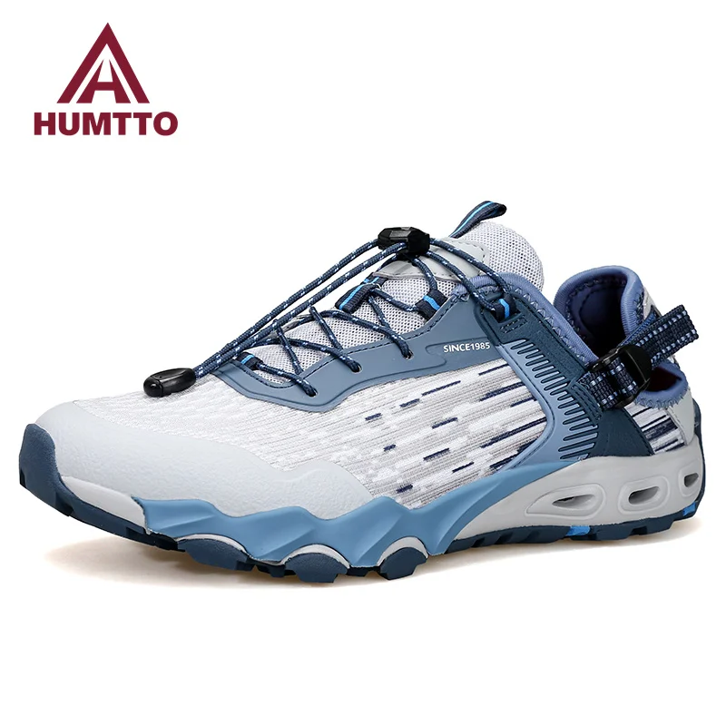 

HUMTTO Hiking Shoes for Men Outdoor Summer Sneakers Trekking Barefoot Shoes Mens Breathable Quick Drying Black Beach Sandals Man