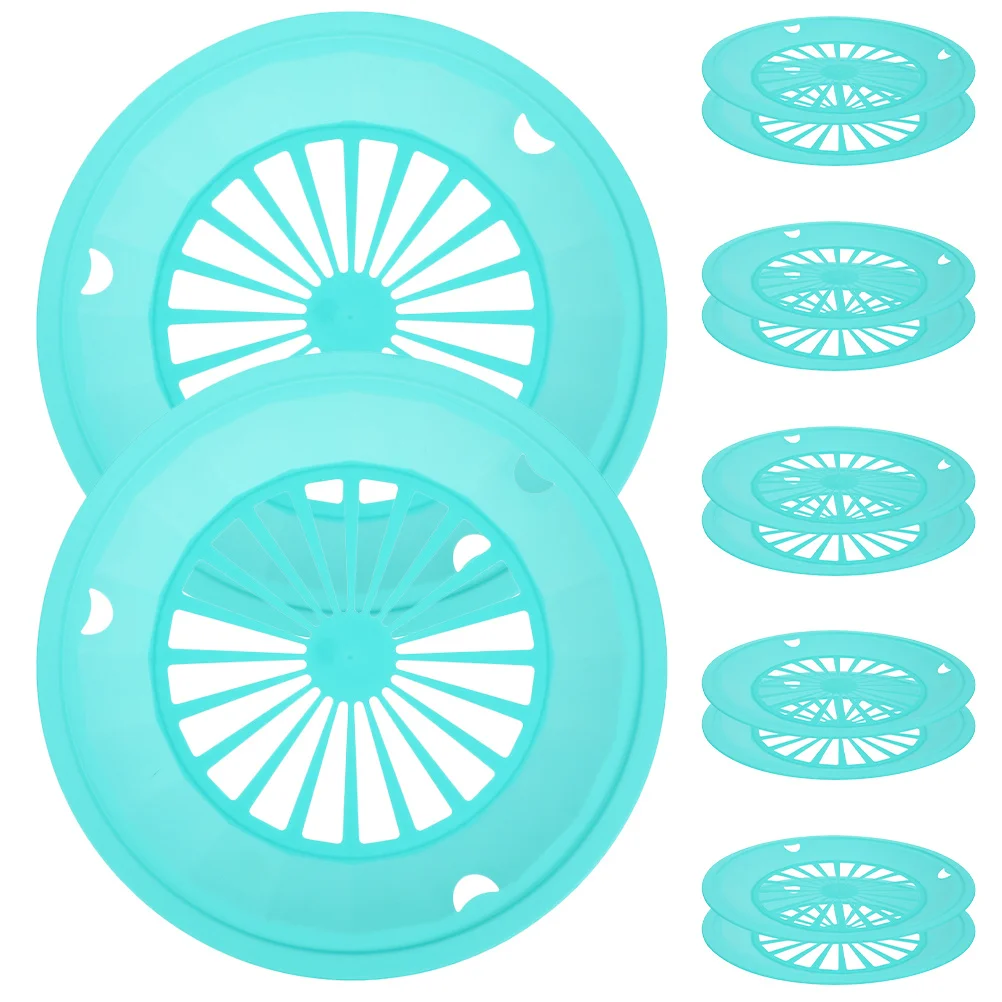 

12Pcs Reusable Bbq Serving Plates PP Material Easy Clean Stackable Storage Container Hollow Out Food Dish