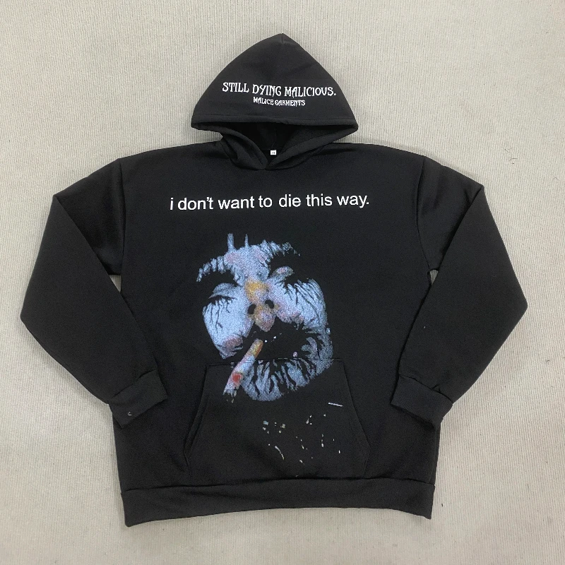 هالوين الإثارة مضحك الوجه طباعة طويلة الأكمام هوديس الخريف الشتاء المرأة الأمريكية شارع العليا فضفاض المعتاد بلوزة كاجوال