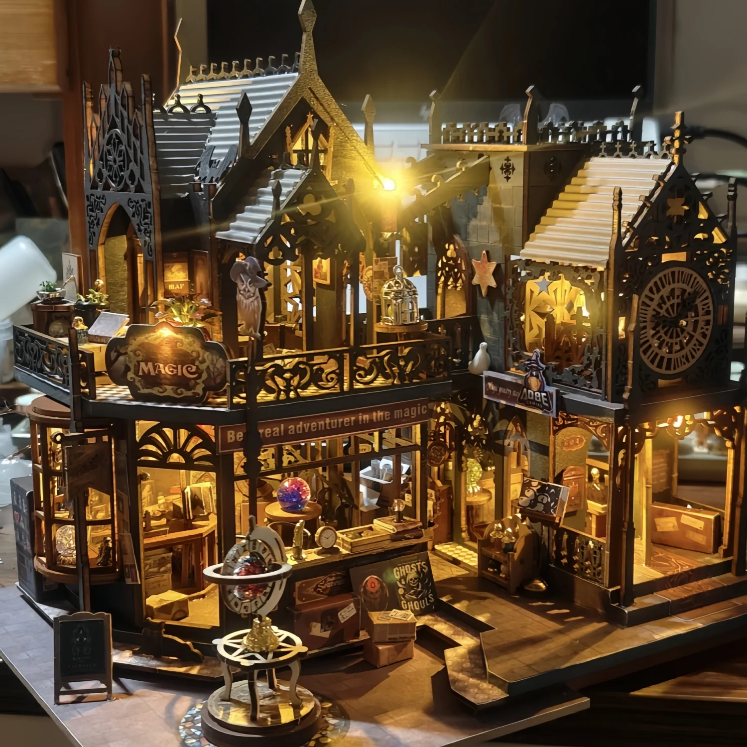Набор для создания книжного уголка «Волшебный замок» 3D DIY деревянный пазл, ручная работа, модель книжной полки, кукольный домик, подставка для книг, декор для дома.