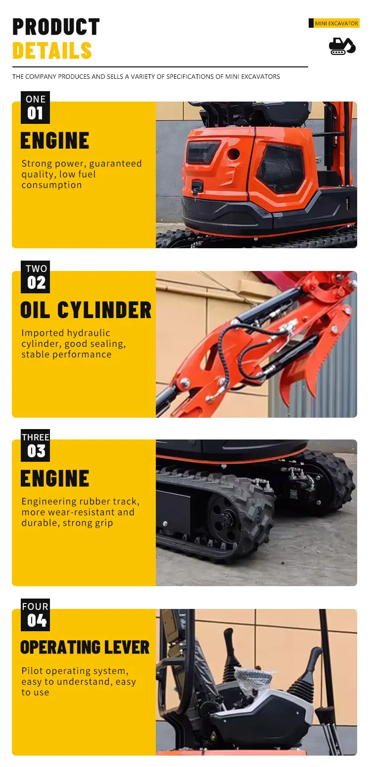 Minibagger 1,8 Tonnen, werkseitig hergestellter Raupenbagger, Minibagger 2,0 Tonnen, alle zu wettbewerbsfähigen Preisen erhältlich. – Detail 6
