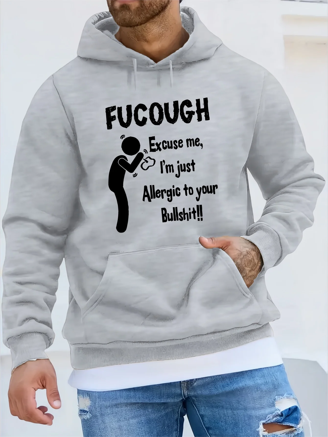 

Мужской зимний и осенний флисовый пуловер с американским модным принтом, отличный подарок.