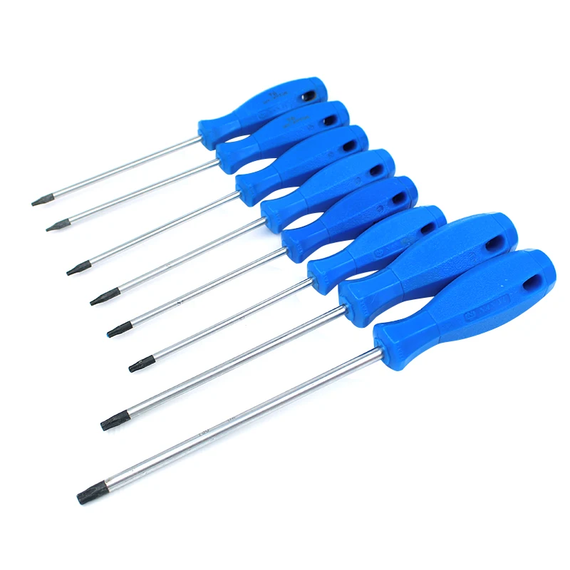 

8pcs Chrome vanadium steel Torx Screwdriver Set with Hole Magnetic T6-T30 Screw Driver Set Kit for Telephone Repair Hand Tool