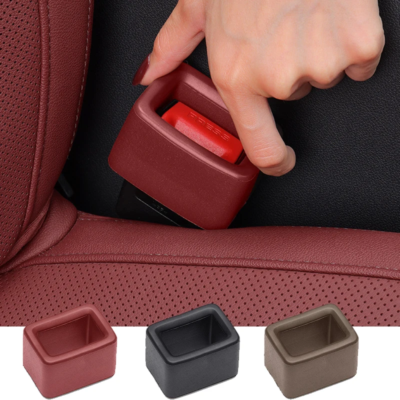 

Car Seatbelt Guard Seat Belt Holder EVA Buckle Protective Cover Upright Device Card Slot Bracket Car Accessories