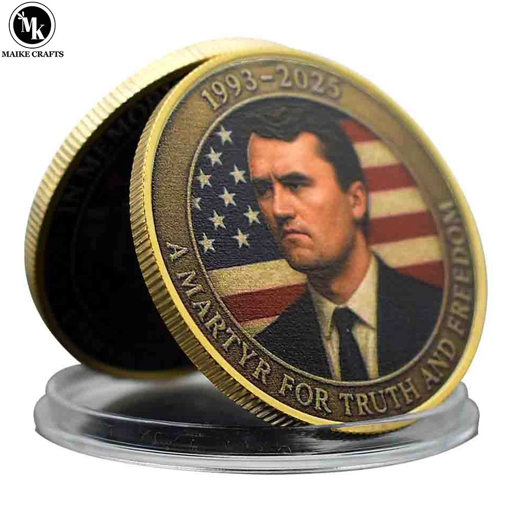 

Charlie Kirk Commemorative Coin - 1993-2025 Martyr for Truth and Freedom | Great Champion of Christ and Free Speech Medal