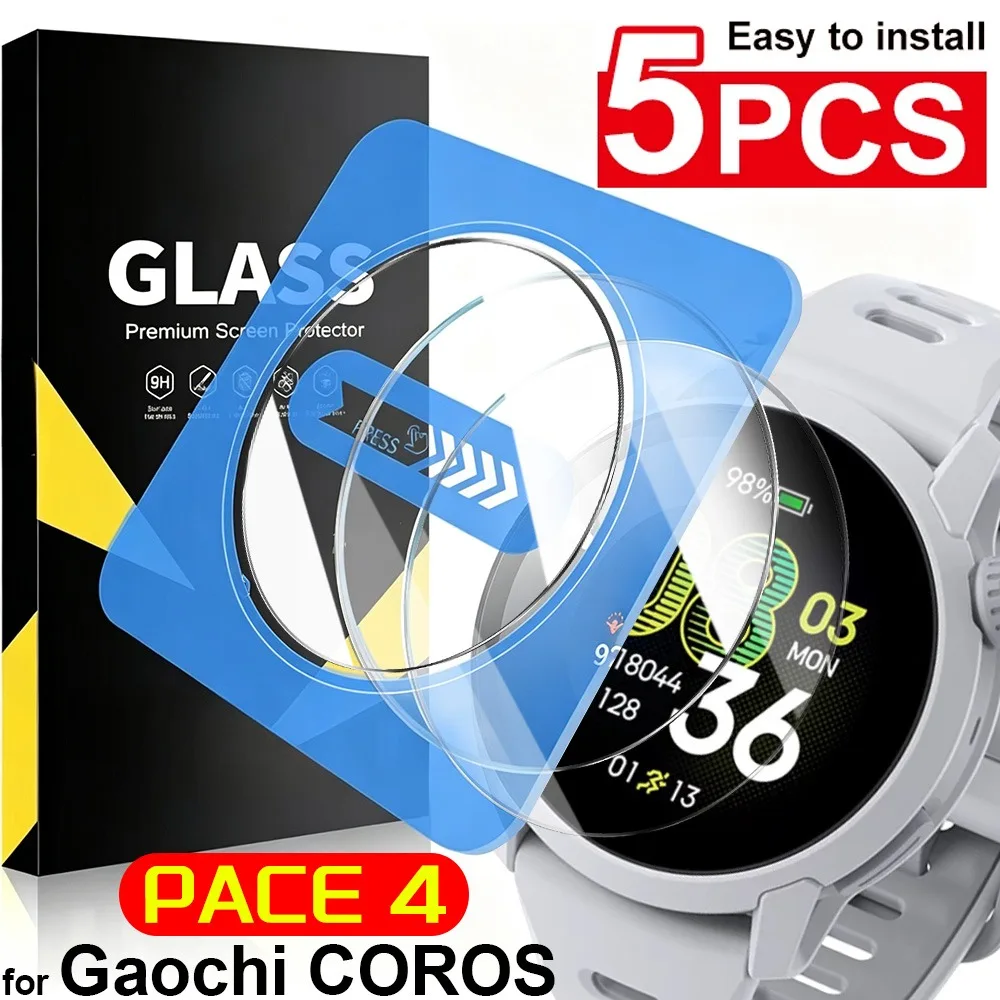 9H Premium Tempered Glass for COROS PACE 4 Pace4 Smartwatch HD Explosion-proof Screen Protectors Film with Tool Easy Install Kit