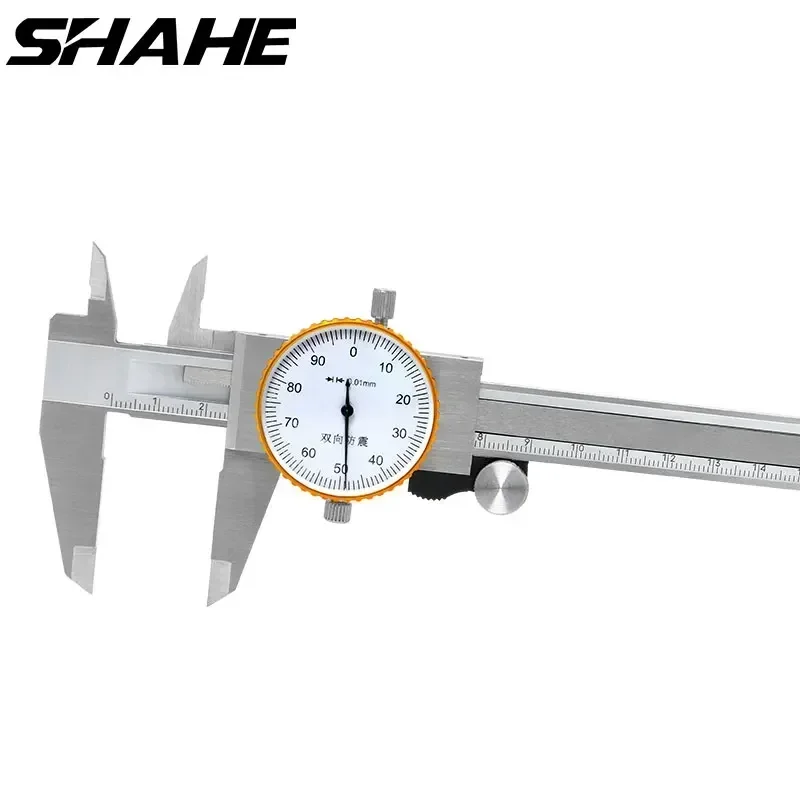 

SHAHE 0.01mm Dial Caliper Vernier Gauge Micrometer Shock Proof Dial Vernier Caliper Steel Dial Gauge Vernier Caliper