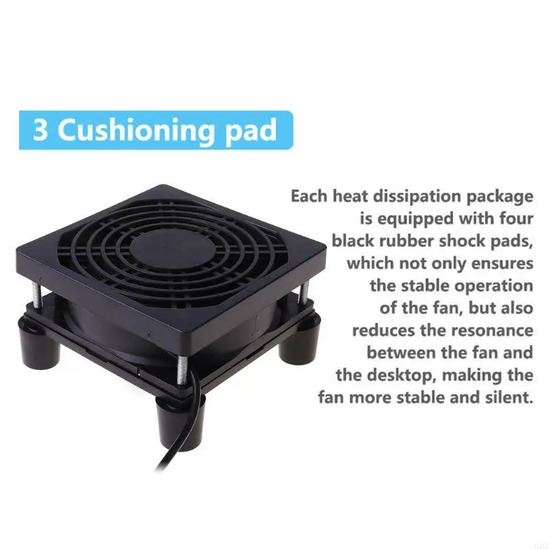 A52B Utility Router Set Top Box Cooling Fan Repair Part 9cm/12cm Cooler Fan Durable Radiator for DC 5V USB Power Supply Co