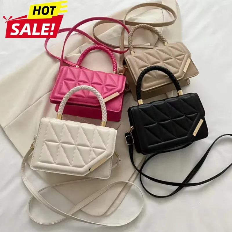 

Новые модные сумки через плечо, клетчатые сумки из искусственной кожи, женские квадратные сумки, дизайнерские маленькие черные сумки через плечо для женщин Быстрая доставка 4-6 дня Прибытие