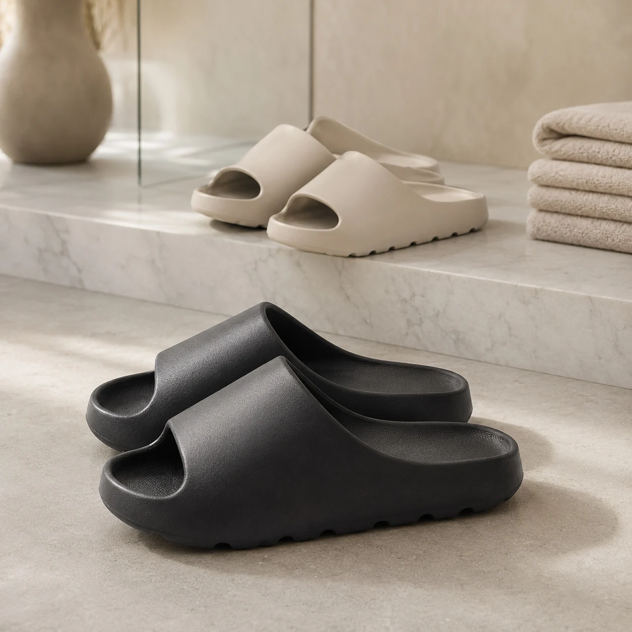 Pantoufles pour homme, taille 45, semelle souple en EVA, légères, décontractées, design innovant, de haute qualité, marque exclusive, en stock