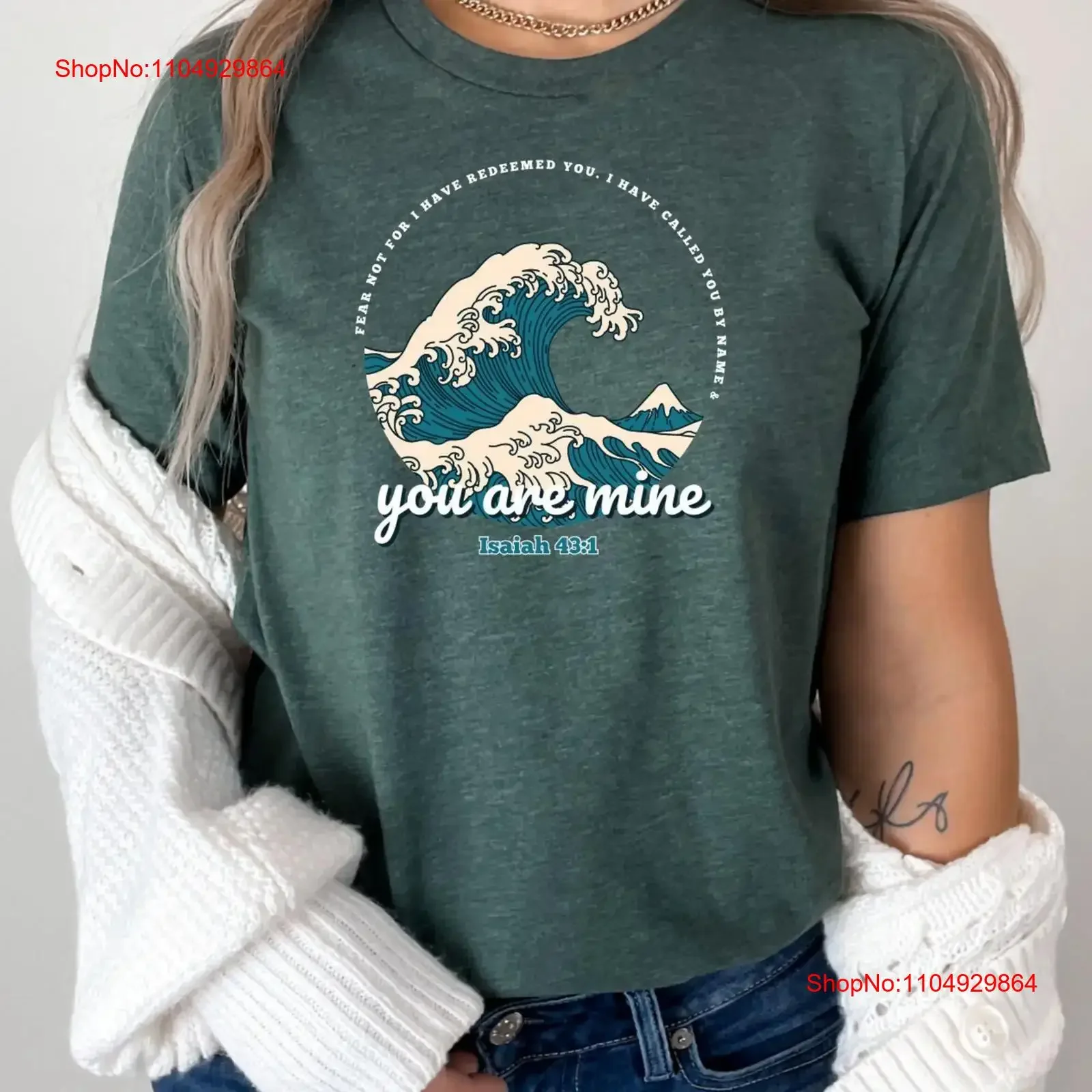 

Fear Not For I Have Redeemed You called by name and Are Mine Isaiah 43 1 Scripture T Shirt Word of God Christian vintage Unisex