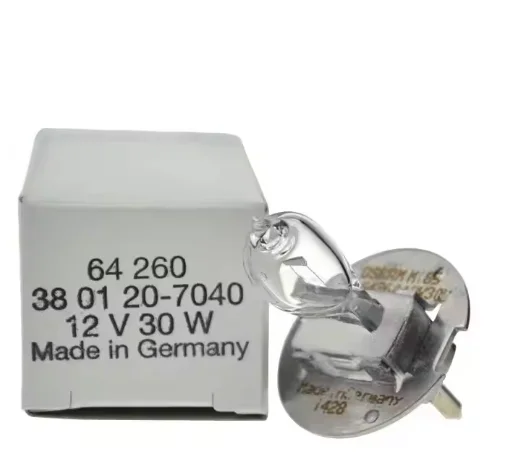 

Original OSRAM 64260 12V 30W PG22 Slit Lamp Bulb for Ophthalmic Operating Microscope 64 260 3801 20-7040 Bulb