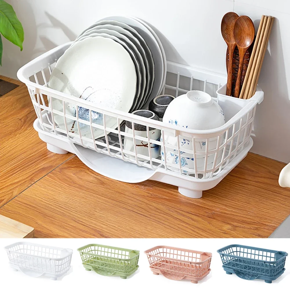 

Dish Drain Basket Holder Bowl Dish Organizer Rack Kitchen Drying for Tableware Chopsticks Cutlery Plastic Drainer Plate Посуда