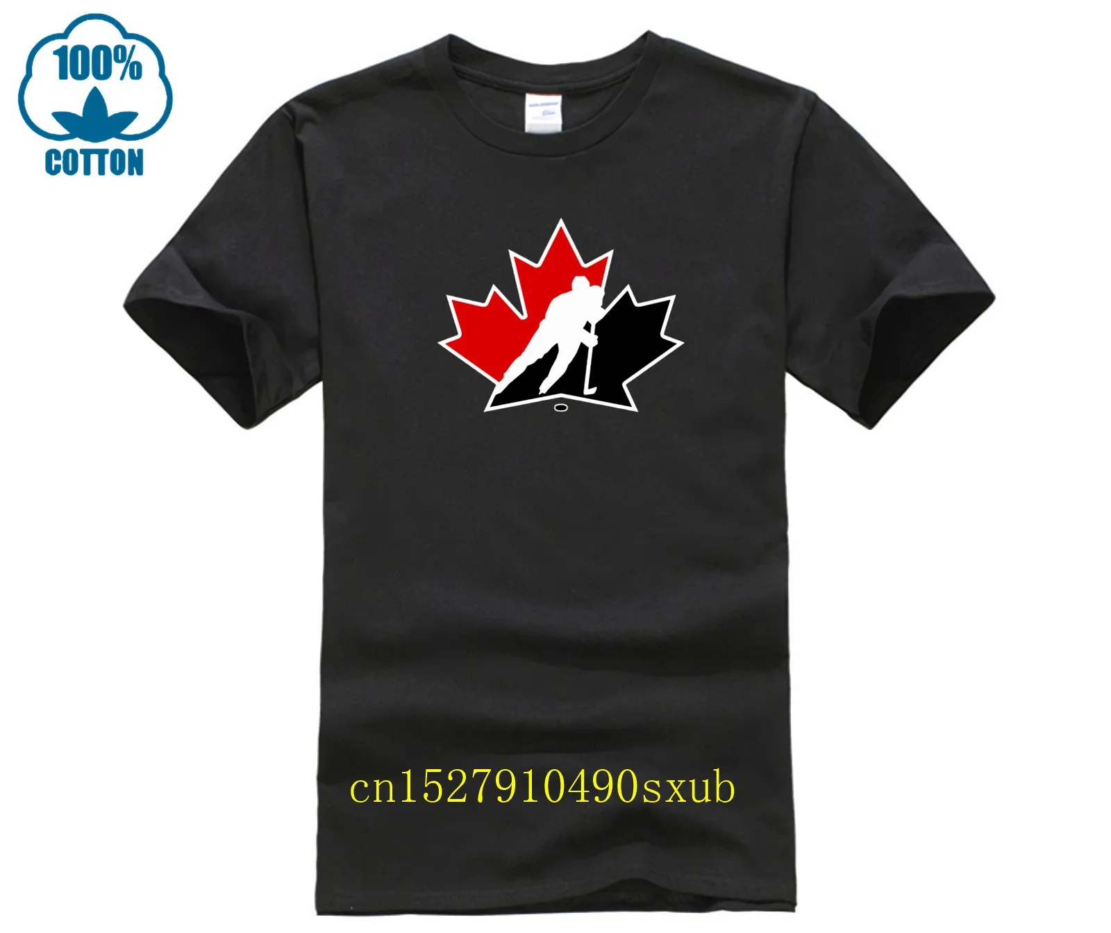 Men\'s Print Casual 100% Cotton T-Shirt Popular CANADA Ice Hockey Team T Shirt Cotton New