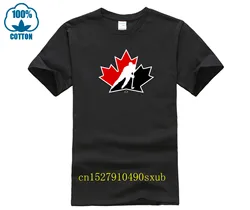 Men's Print Casual 100% Cotton T-Shirt Popular CANADA Ice Hockey Team T Shirt Cotton New