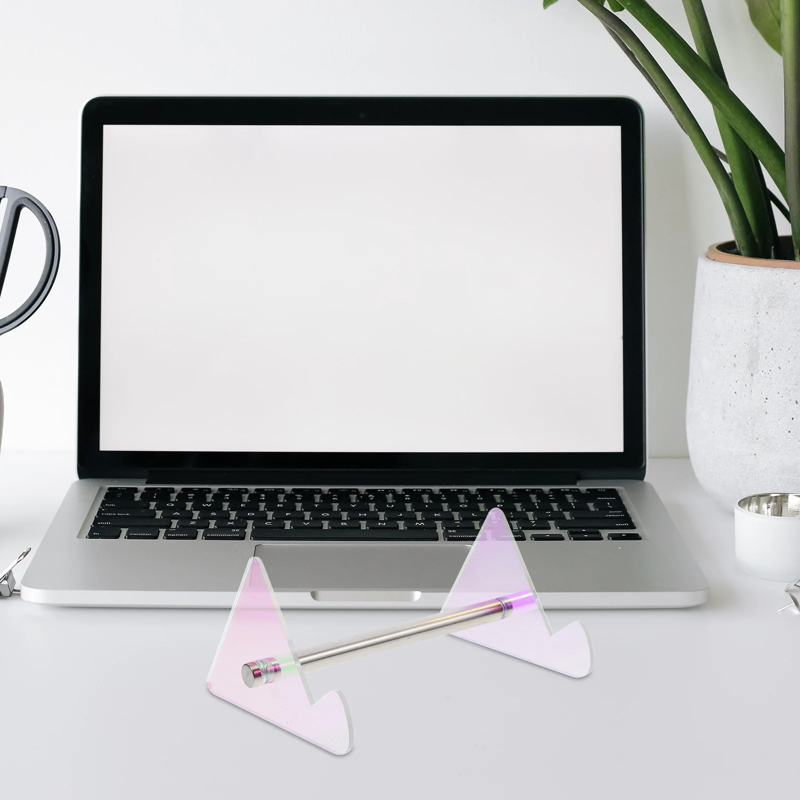 

Multi Tier Acrylic Keyboard Stand Durable and Sturdy Design Smooth Surface Good Texture Professional Desk Accessory