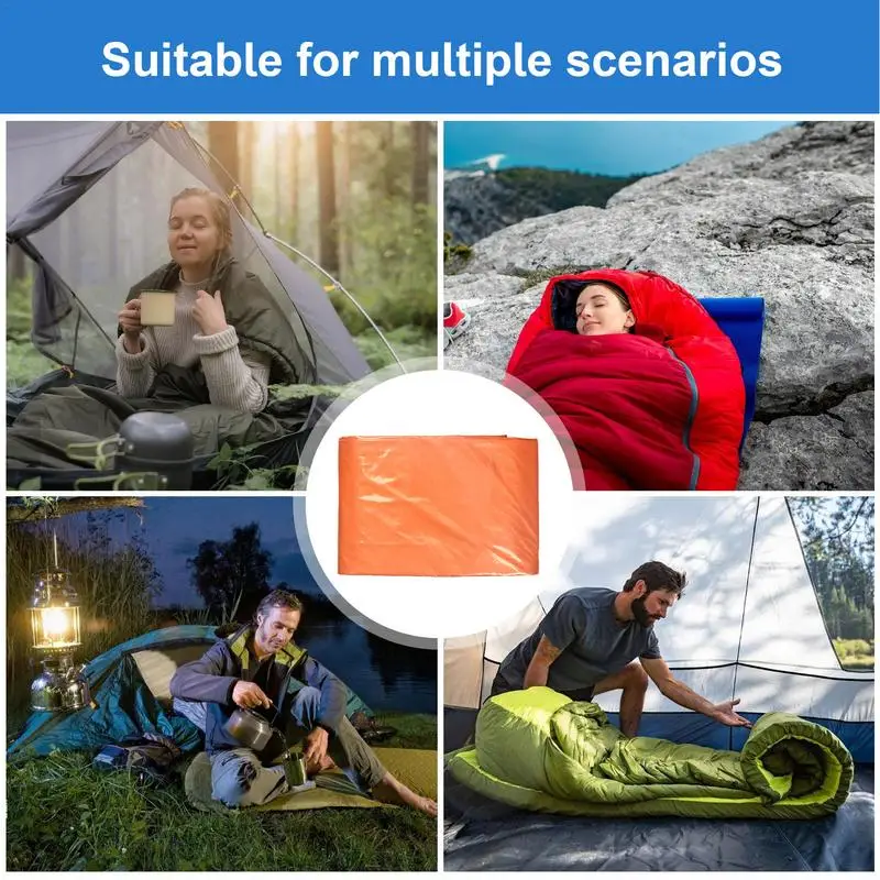 Saco de dormir de supervivencia, manta ligera impermeable, equipo de supervivencia, saco Bivvy, saco térmico portátil